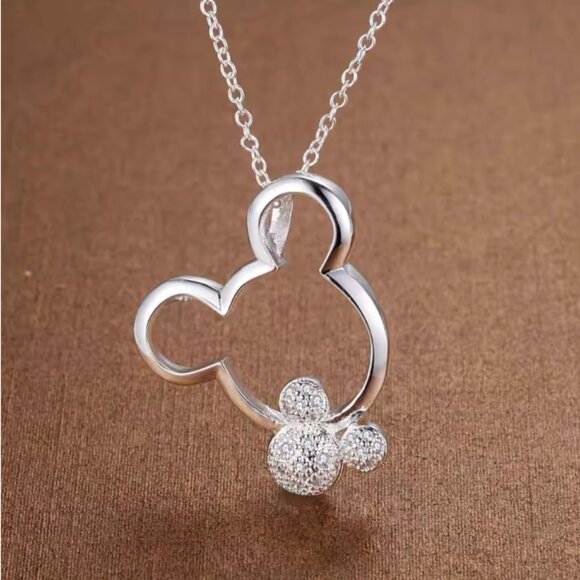 Mickey Mouse Pave Necklace - Picture 1 of 8